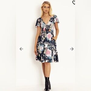 Blackmilk Koson Flowers Rio Midi Dress